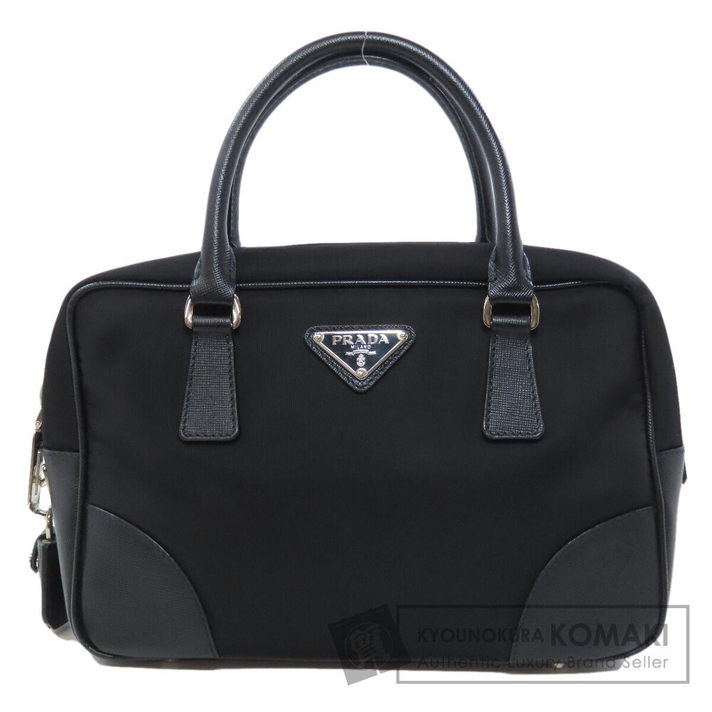Prada Tessuto Leather tote Shoulder bag black
